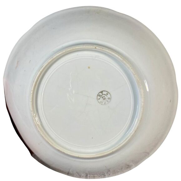 Vintage German Porcelain Serving Bowl Stamped on the Back Floral Pattern - Picture 4 of 8